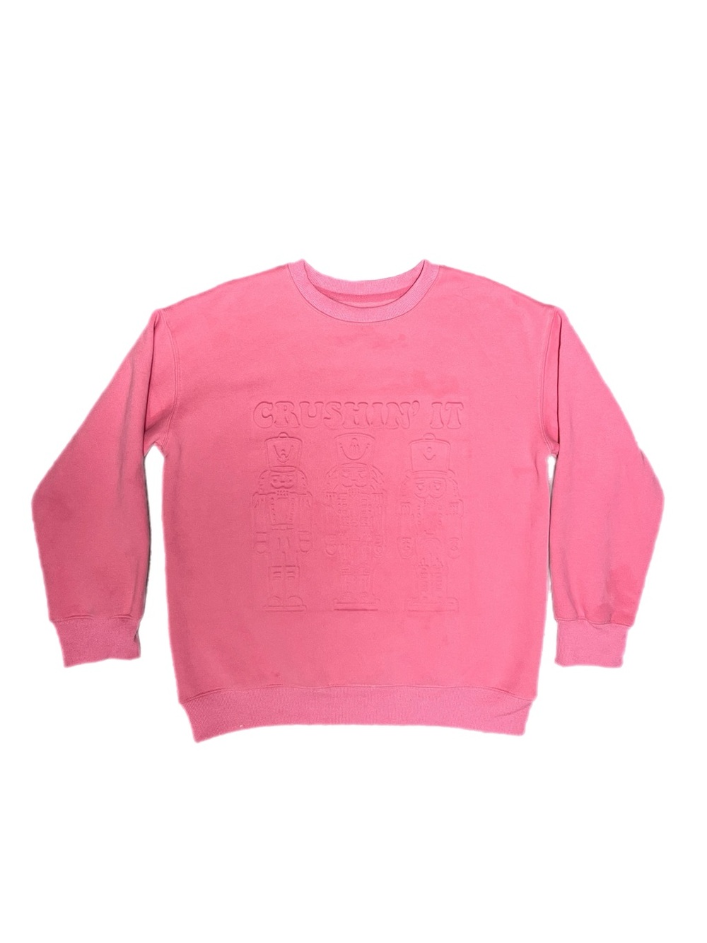 Like New! JK “Crushin It” Embossed Nutcracker Crewneck Sweatshirt